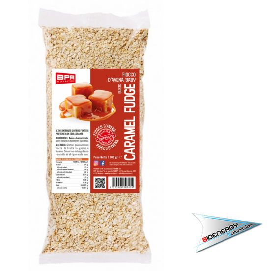 Bpr Nutrition-FIOCCO D'AVENA BABY AROMATIZZATO (Conf. 1 Kg)   Caramel Fudge  